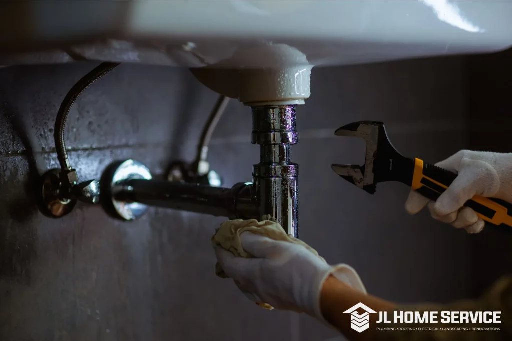 plumber fixing sudden low water pressure
