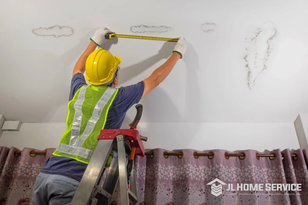 plumber inspecting a sign of water leak